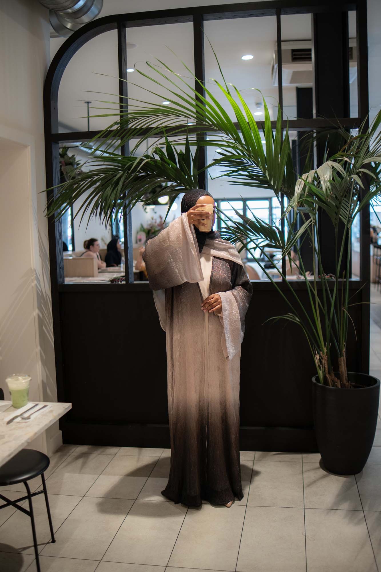 Qamar Abaya in Ombré Midnight