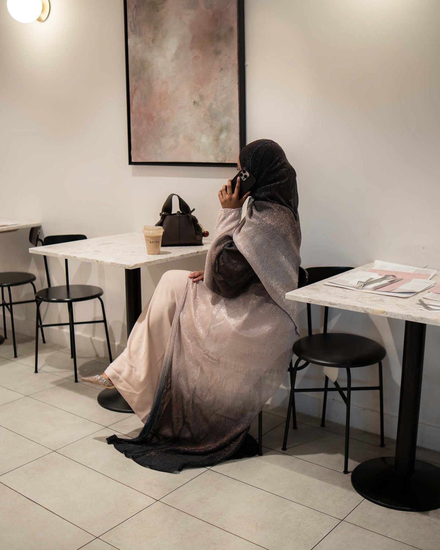Qamar Abaya in Ombré Midnight