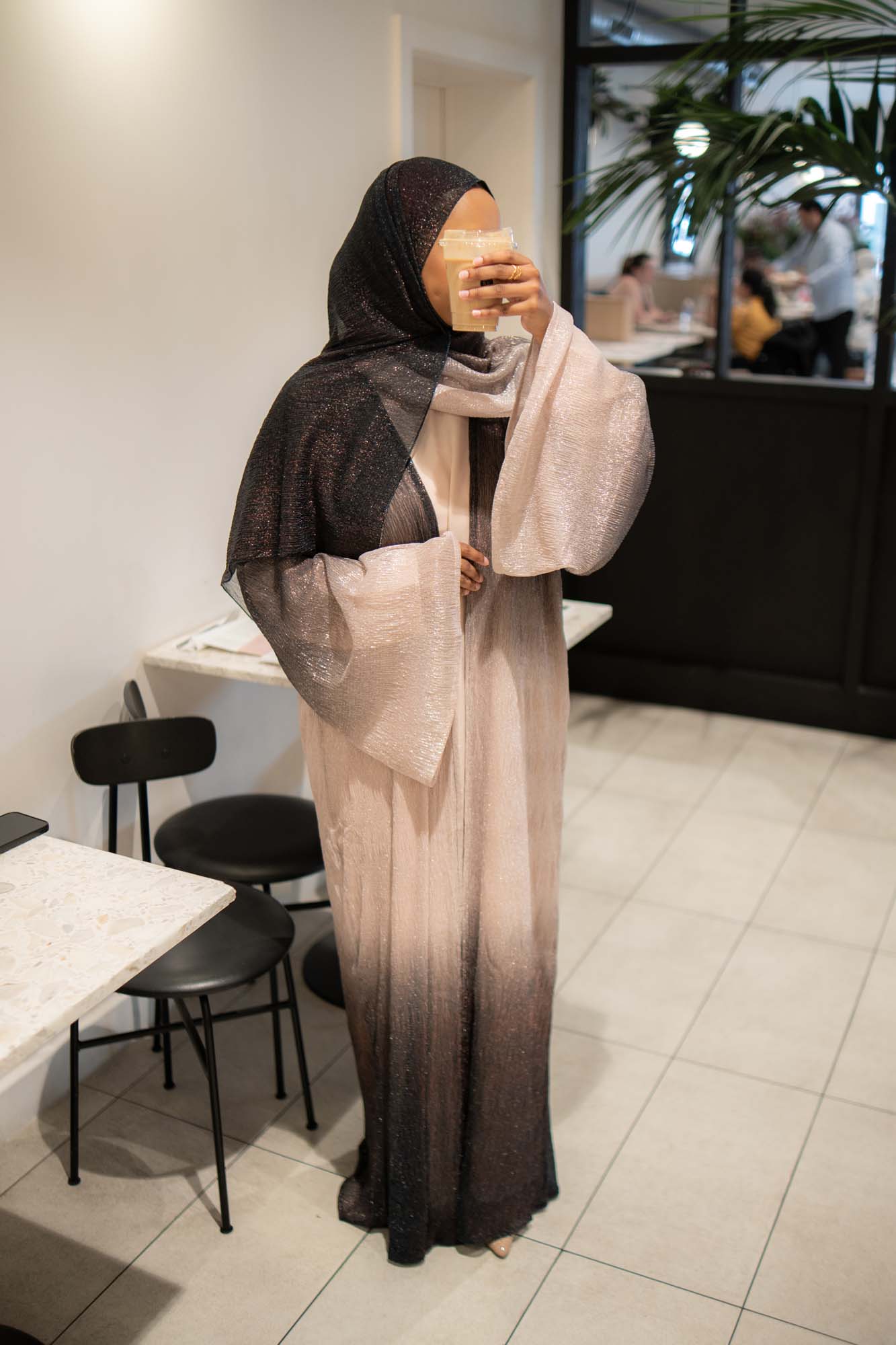 Qamar Abaya in Ombré Midnight