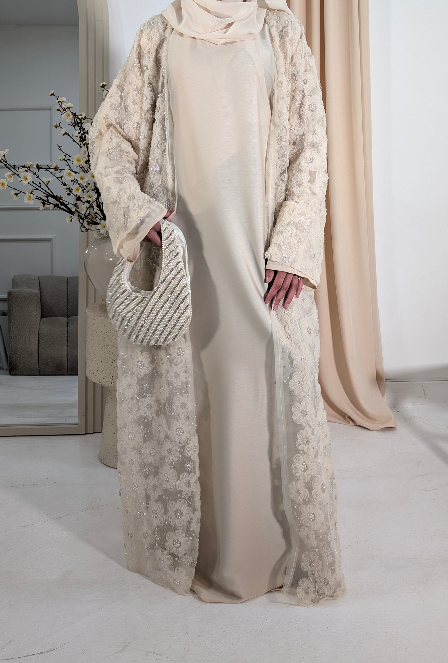 Zeina Floral Embellished Abayas for Women