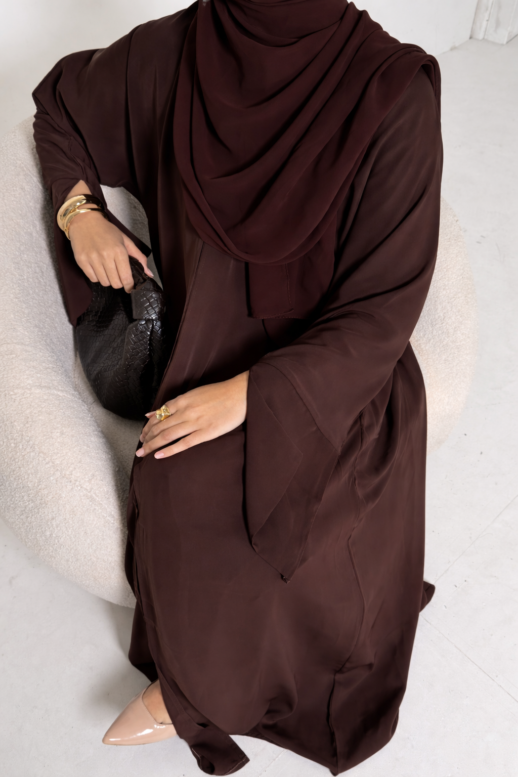 Aya Brown Premium Essential Straight Abaya