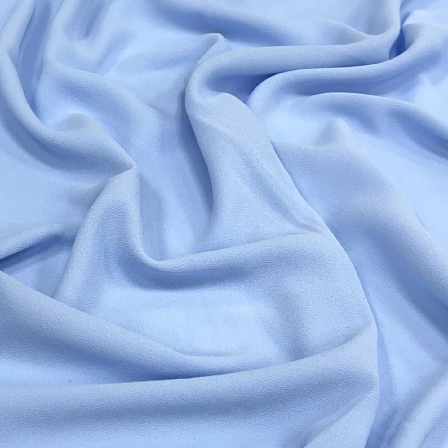 Baby Blue Plain Pearl Chiffon Hijab