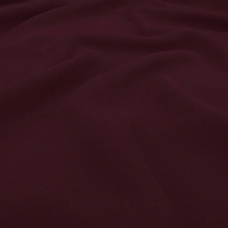 Burgundy Plain Pearl Chiffon Hijab