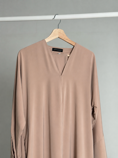 Aya Nude Premium Essential Straight Abaya