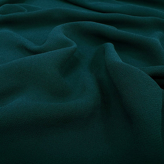 Dark Teal Plain Pearl Chiffon Hijab