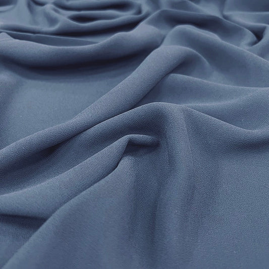 Denim Plain Pearl Chiffon Hijab