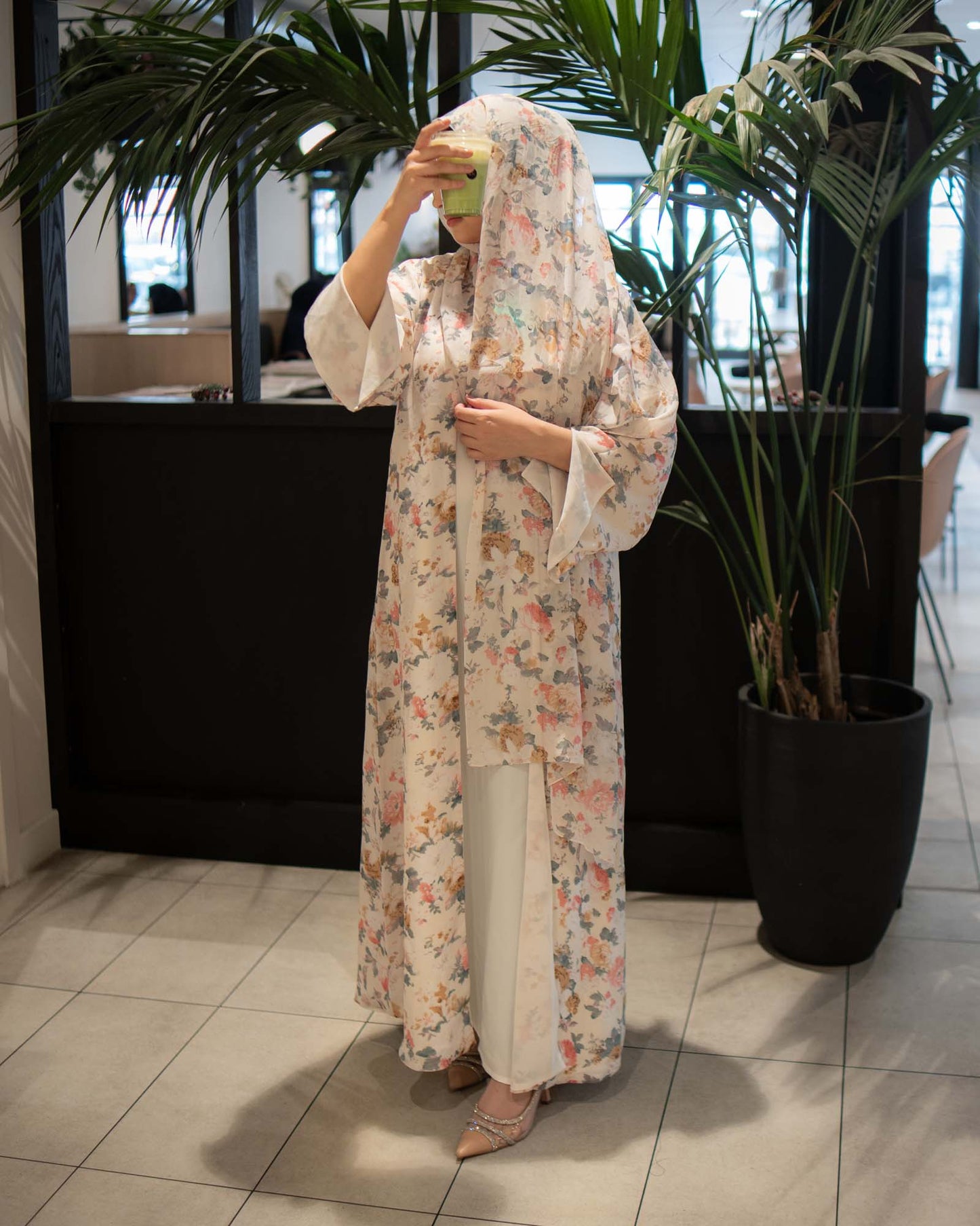 Maha Chiffon Printed Abaya