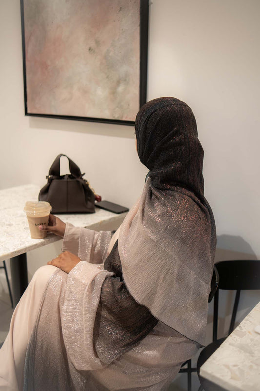 Qamar Abaya in Ombré Midnight