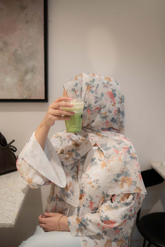Maha Chiffon Printed Abaya