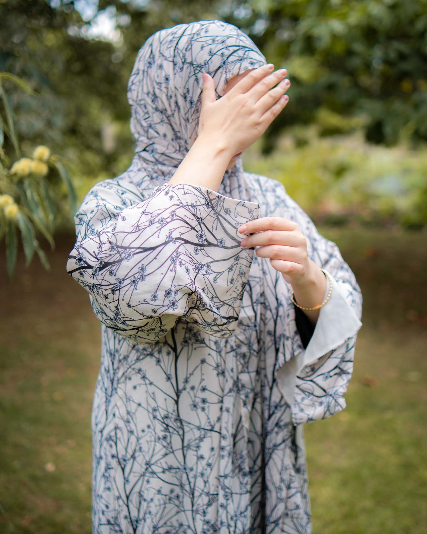 Hala Chiffon Printed Abaya