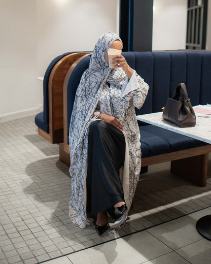 Hala Chiffon Printed Abaya