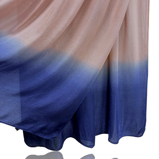Latte With Navy Modal Ombre Dip Hijab