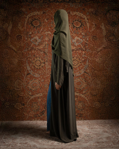 Hana Olive Tie-Back Essential Abaya