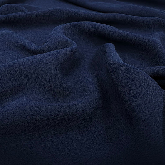 Navy Plain Pearl Chiffon Hijab