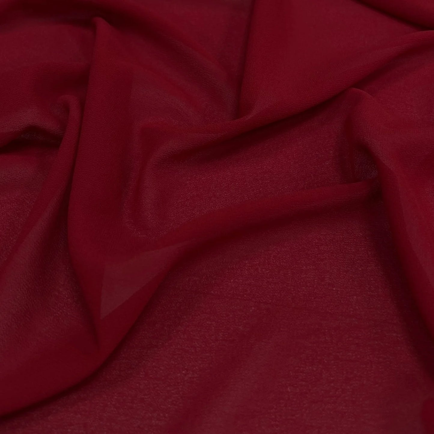 Red Plain Pearl Chiffon Hijab