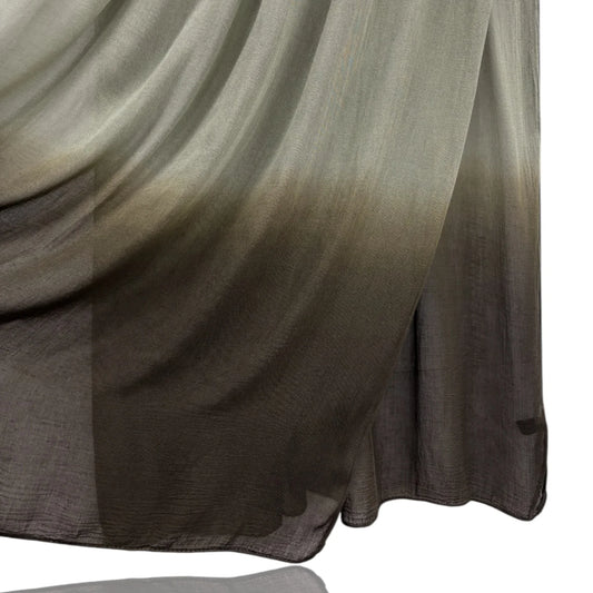 Sage With Dark Khaki Modal Ombre Dip Hijab