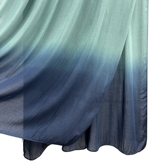 Seagreen With Navy Modal Ombre Dip Hijab