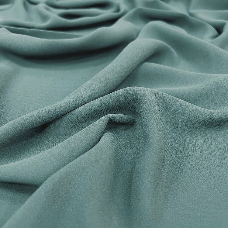 Turkish Blue Plain Pearl Chiffon Hijab