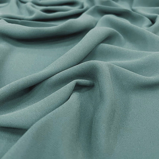 Turkish Blue Plain Pearl Chiffon Hijab