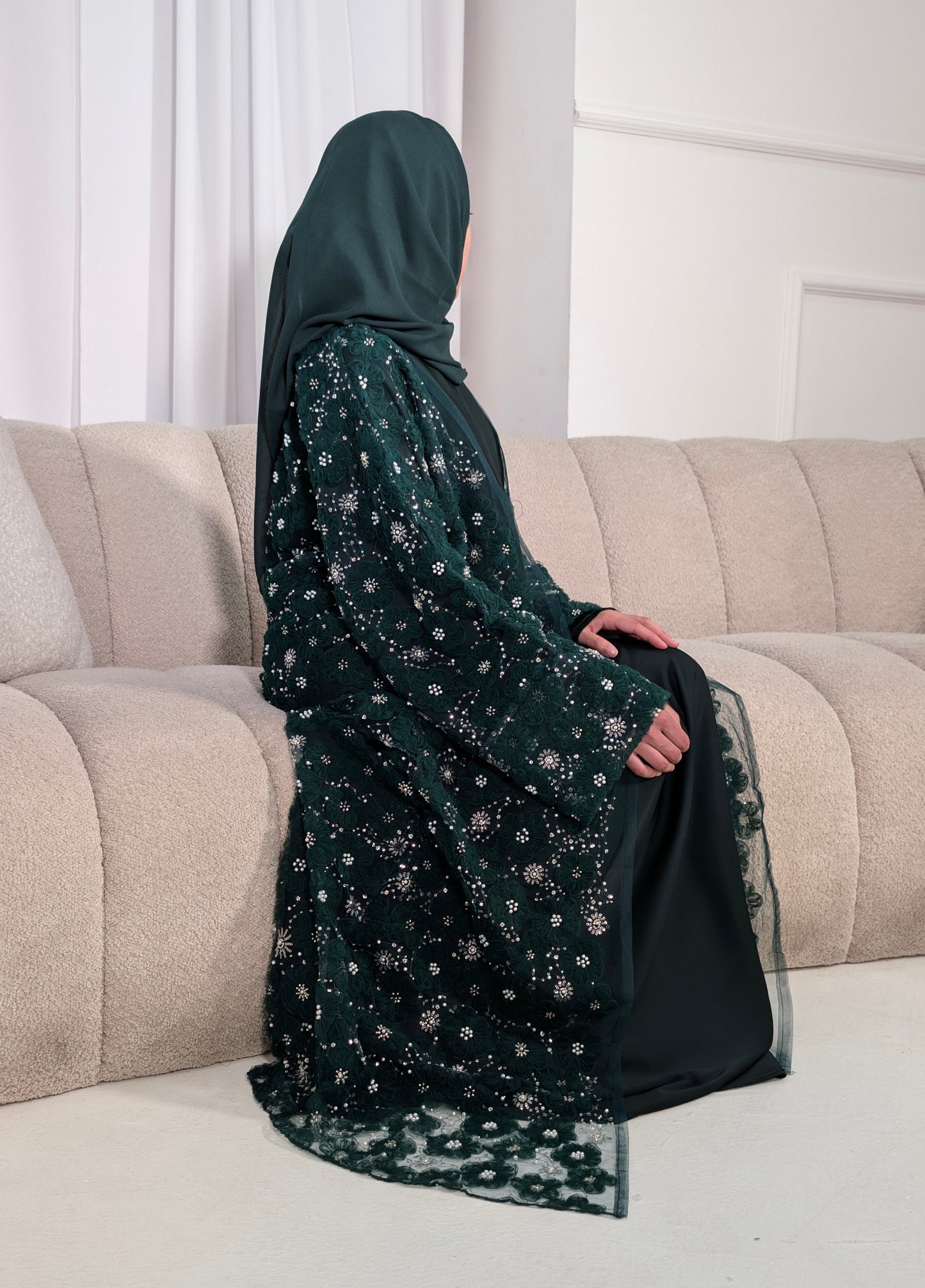 Zeina Floral Embellished Abayas for Women